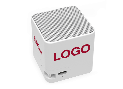 Cube - Coluna Bluetooth Com Logo