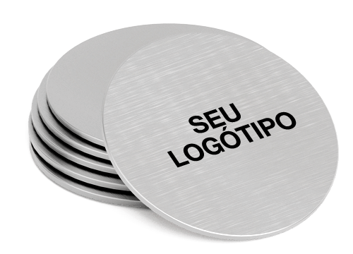 Disc - Bases para copos promocionais personalizadas Disc - Bases para copos promocionais personalizadas
