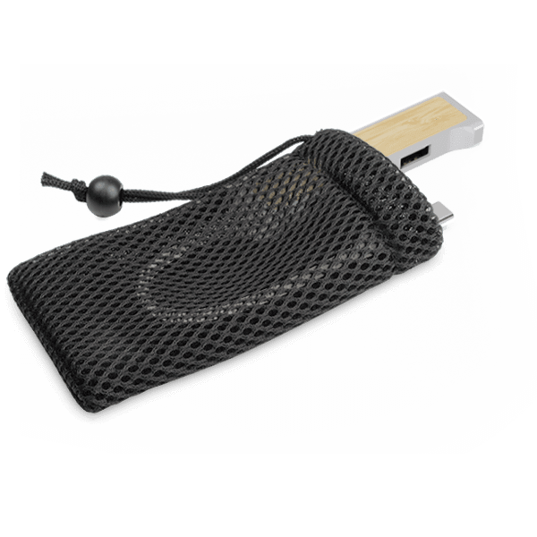 Expand Bamboo - Hub USB com Logo