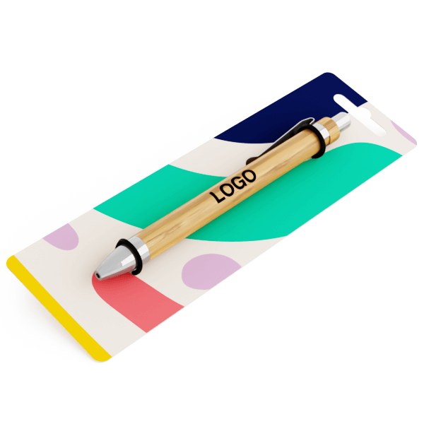 Essence - Canetas de bambu promocionais com logo