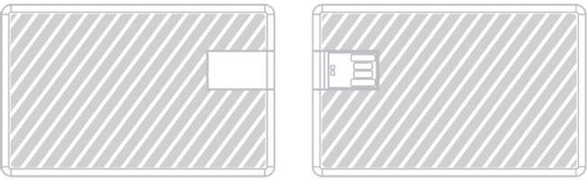 Cartão USB Serigrafia