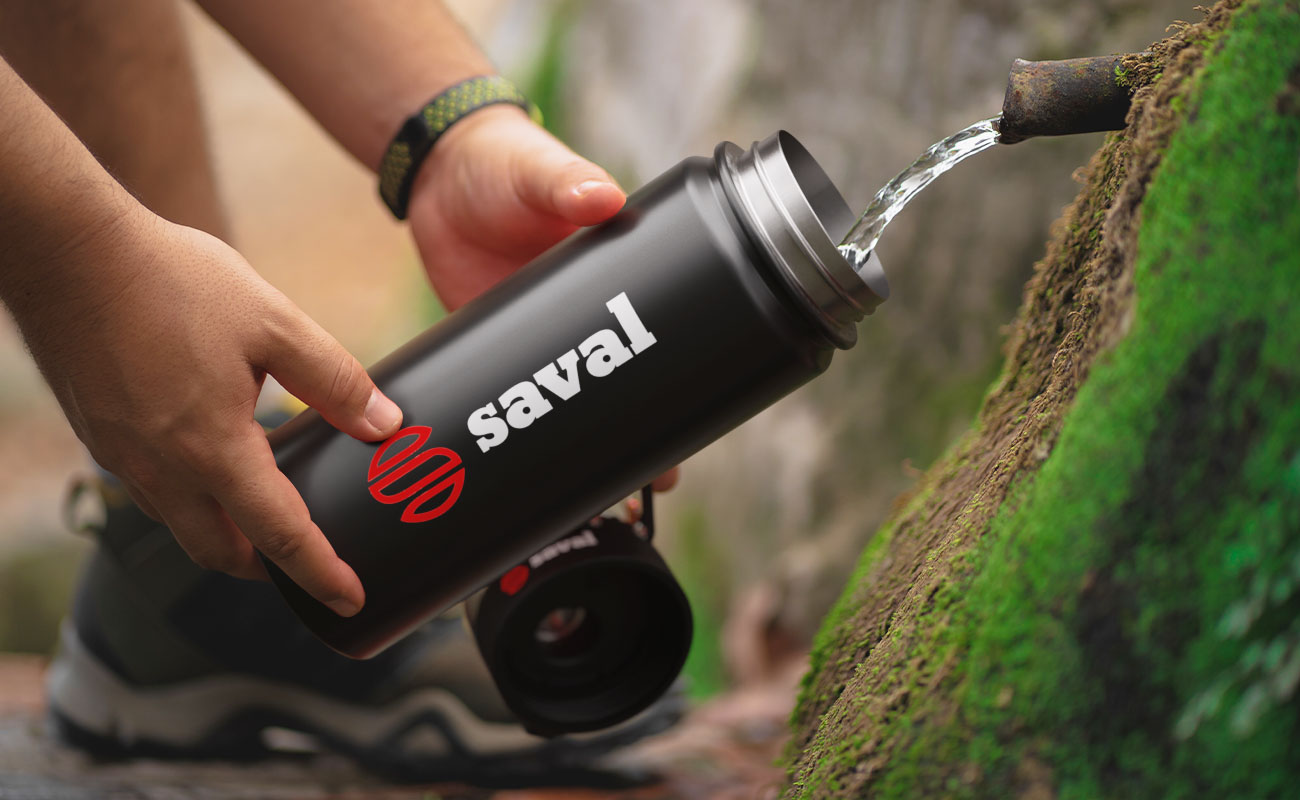 Aqualok Metal - Garrafas de água metálicas com logo gallery thumbnail