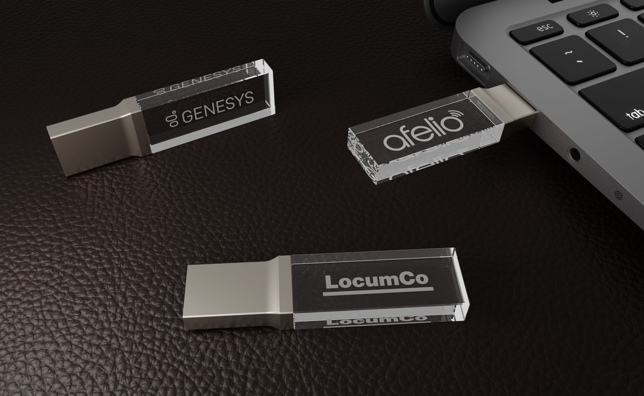 Crystal - Unidades USB de vidro personalizadas