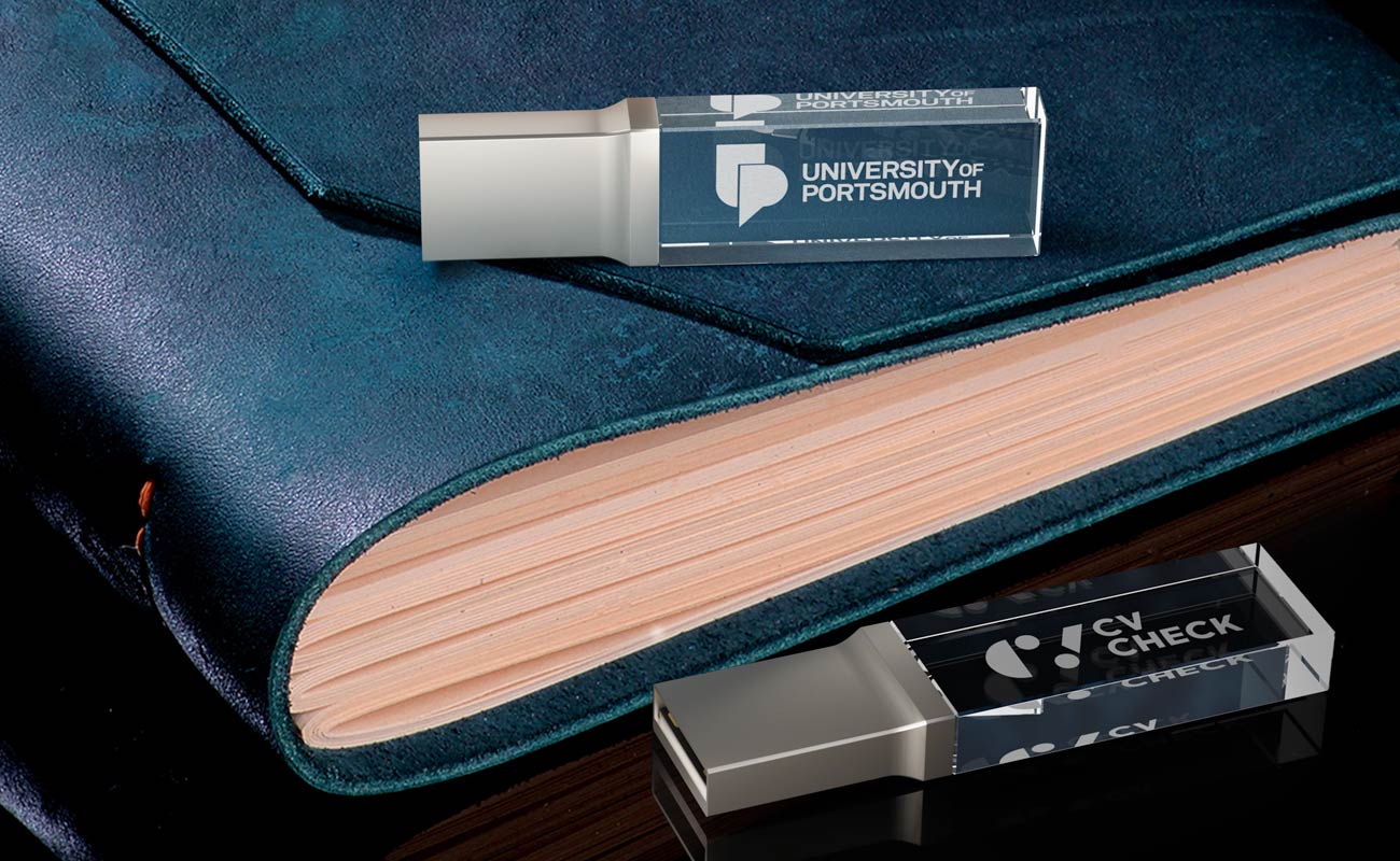 Crystal - Unidade Flash USB de vidro promocional gallery thumbnail