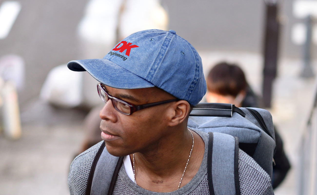 Drift - Bonés em ganga lavada com logótipo gallery thumbnail