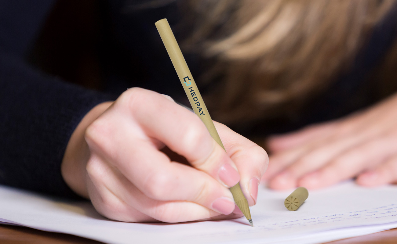 Earth - Esferográficas de cartão reciclado com logo gallery thumbnail