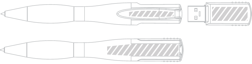 Caneta USB Serigrafia