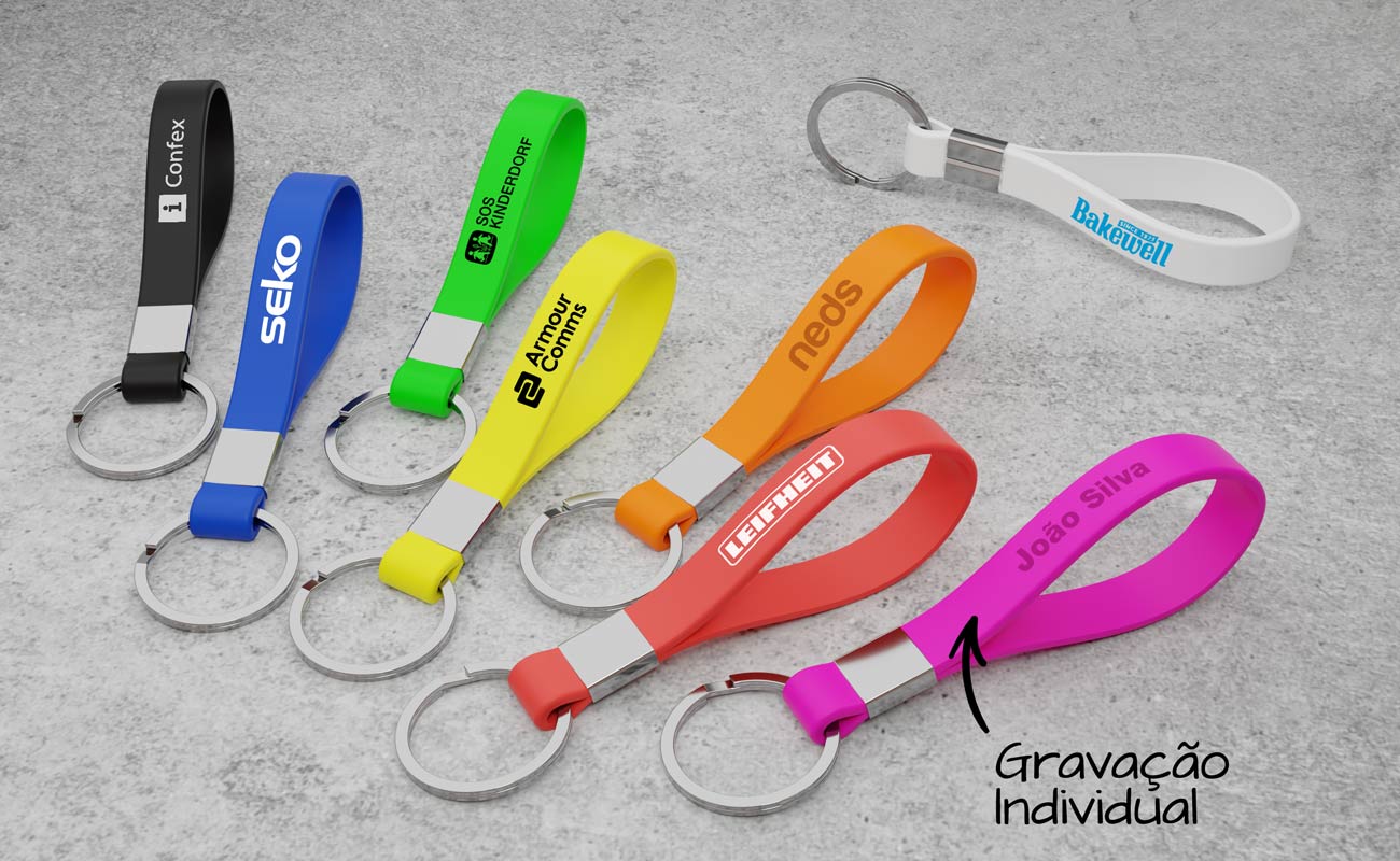 Jangle - Porta-chaves de silicone promocionais com logo