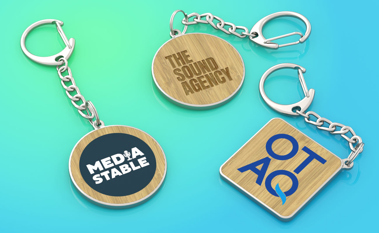 KeyCraft - Porta-chaves em bambu promocionais personalizados gallery thumbnail