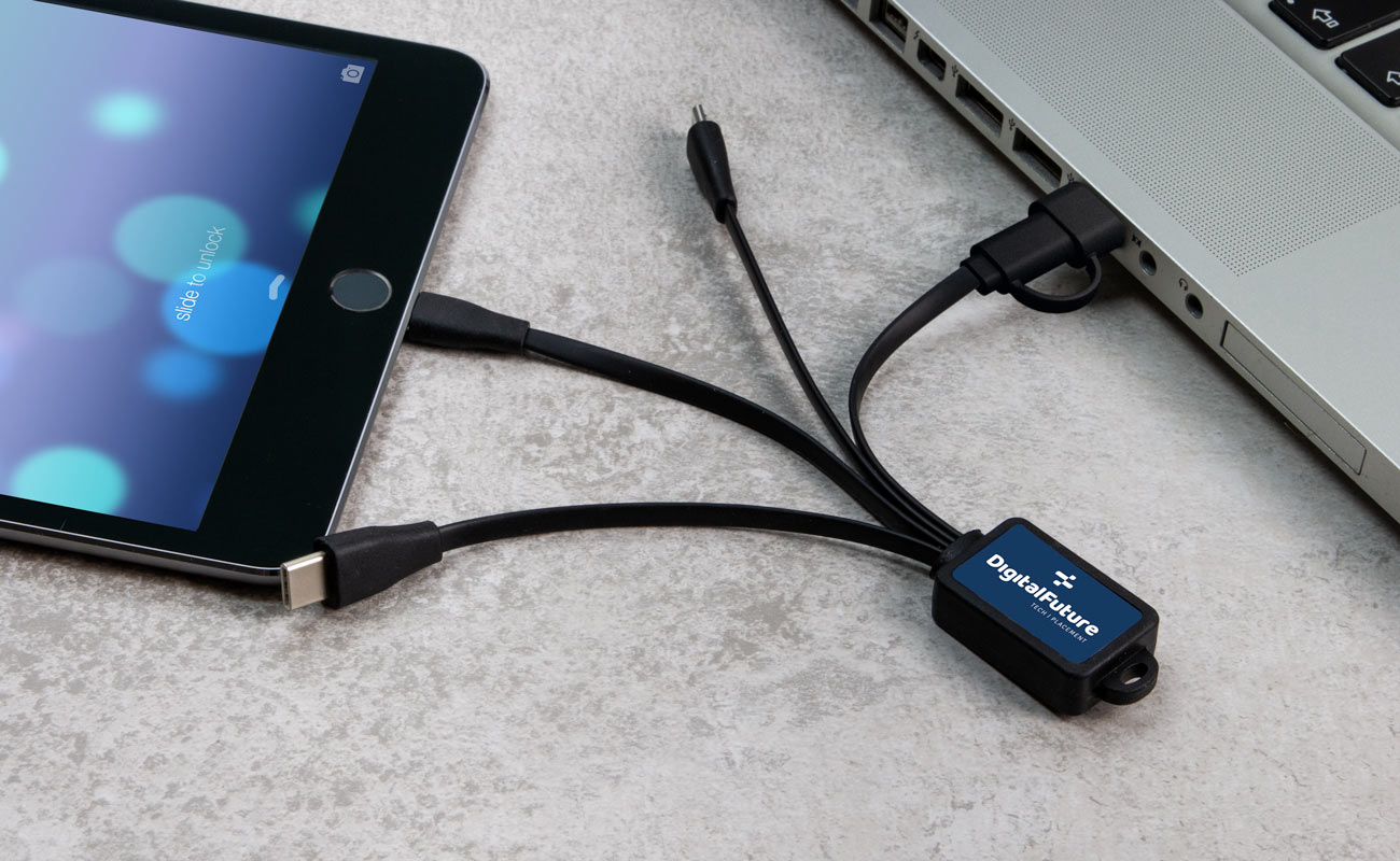 Multi - Cabo Carregamento USB Octopus com Logo gallery thumbnail