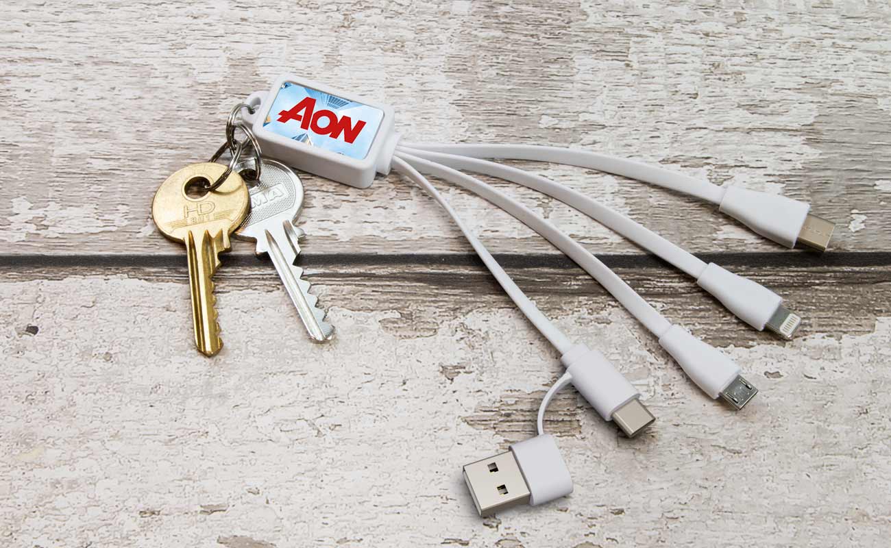 Multi - Carregamento USB Octopus Jogo de Cabos com Logo gallery thumbnail