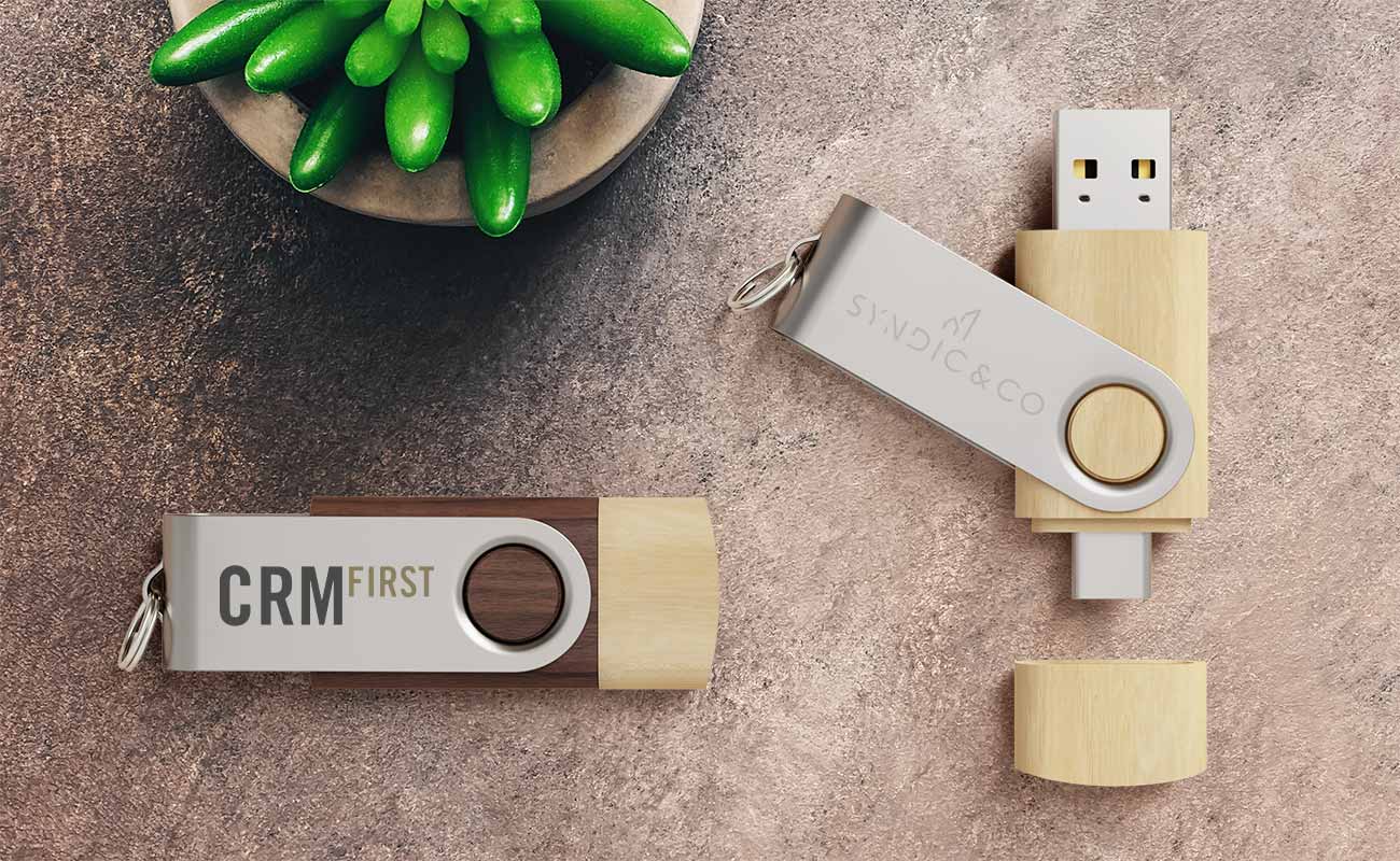 Twister Go Wood - Pen USB-C Personalizada gallery thumbnail