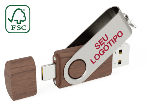 Twister Go Wood - Pen Drive Personalizado Twister Go Wood - Pen Drive Personalizado